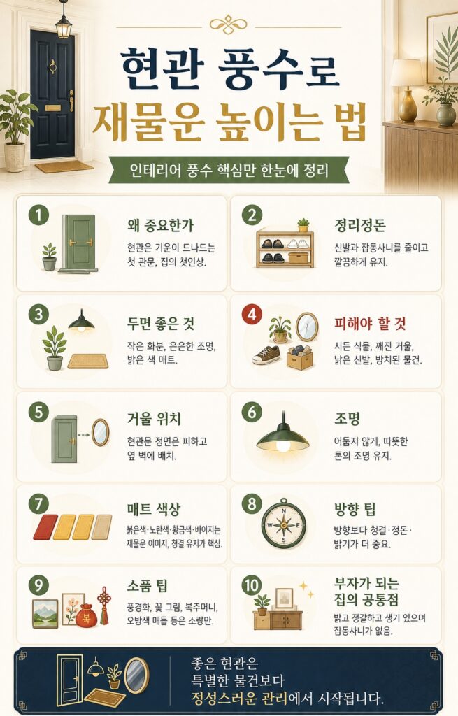 현관풍수 인포그래프