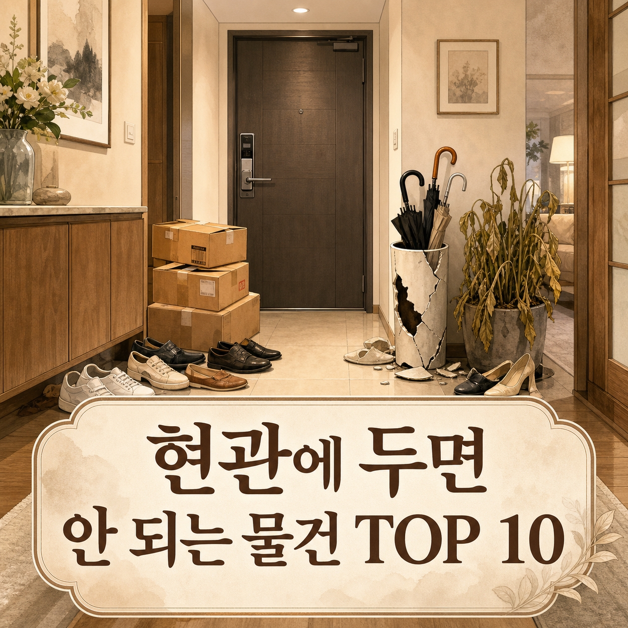 현관에두면안되는물건
